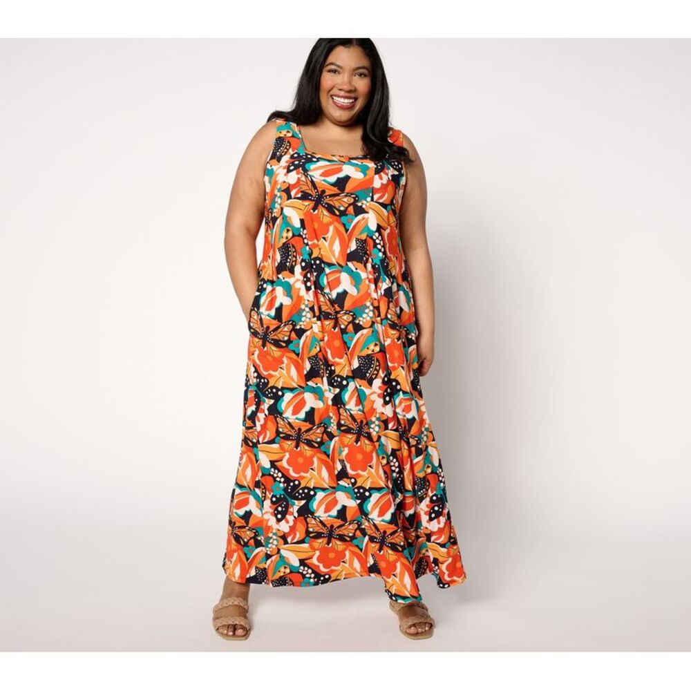 Women Control Women's Dress Sz M Como Jersey Pleatastic Multi-colored A648372